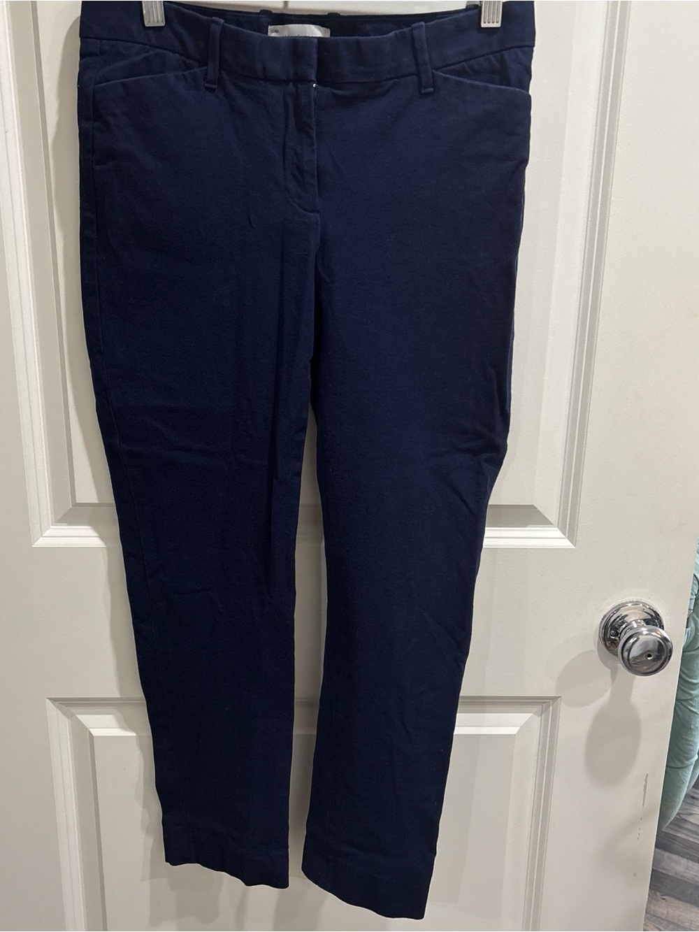 GAP Navy Cropped Straight-Leg Pants